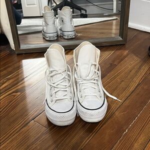 Converse High Top Sneakers - White with Black Trim